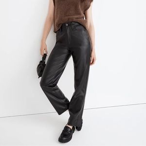 The Perfect Vintage Straight Jean: Faux Leather Edition NWOT